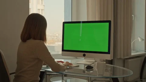Freelancer typing on keyboard at workspace Stock Footage 240227222