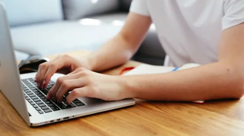 Freelancer, webdesigner working on website layout Stock Footage 49955863