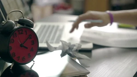 Freelancer work at home upset on failing to finish work before deadline. Stock Footage