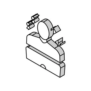Freelancer working and travelling isometric icon vector illustration Stock Illustration