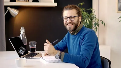 Freelancer working from home. Stock Footage 141375267