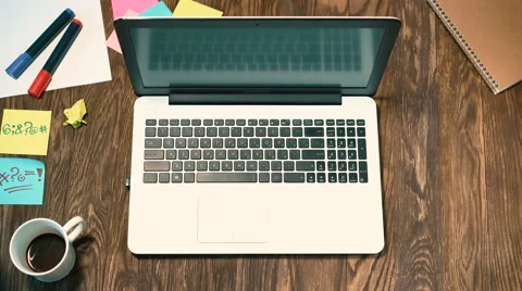 Freelancer working on the laptop Stock Footage 67896378