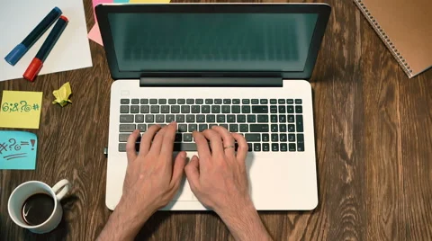 Freelancer working on the laptop Stock Footage 67896571