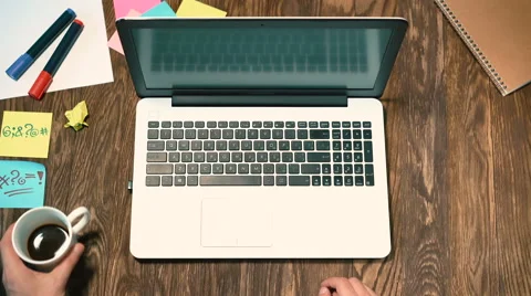Freelancer working on the laptop Stock Footage 67896907