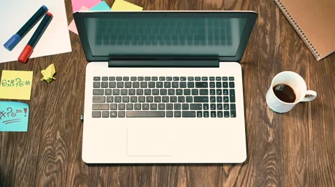 Freelancer working on the laptop Video stock 67897280