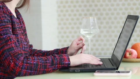 Freelancer working on laptop at home Stock Footage 169478752