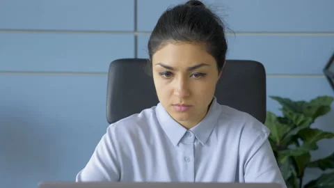 A Freelancer Working On An Online Project At A Laptop Computer Stock Footage 150691635