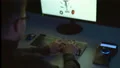 The freelancer works with a 3d modeling in a computer. evening night time 4k or 4k+ Resolution