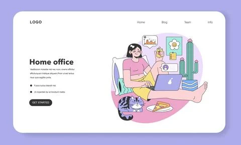 Freelancer's day concept. Flat vector illustration Stock Illustration