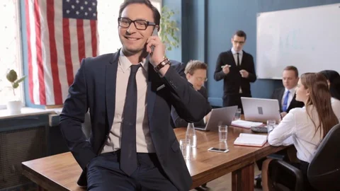 Freelancers working at the office Stock Footage 130053799