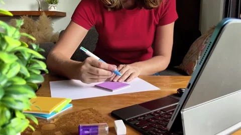 Freelancing from Home: Flexible Hours and Stickers Stock Footage 336439247