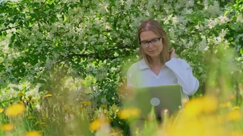 Freelancing, work outdoor concept. Stock Footage 276419290