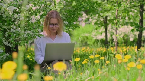 Freelancing, work outdoor concept. Stock Footage 302779311
