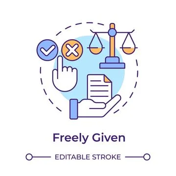 Freely given multi color concept icon イラスト素材