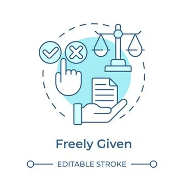 Freely given soft blue concept icon イラスト素材