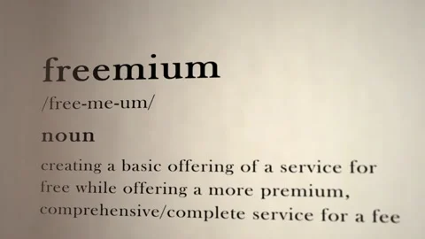 Freemium Definition Stock Footage 230931464