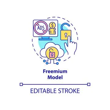 Freemium model concept icon Stock Illustration