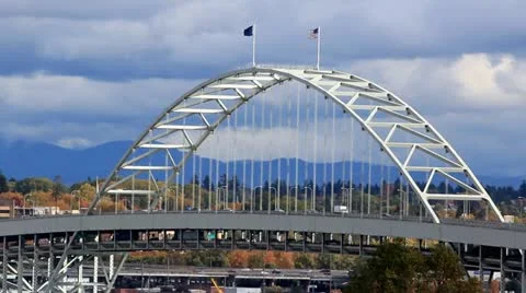 Freemont Bridge Footage Stock Footage 12422599