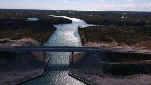 Freeport Main Bridge That Connect To The East End Of Grand Bahama Island Stock Footage 85734319