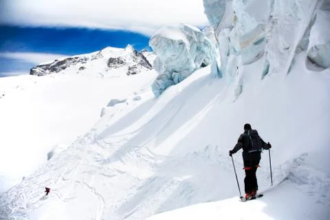 Freeride skier Stock Photos