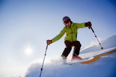 Freeride skier Stock Photos