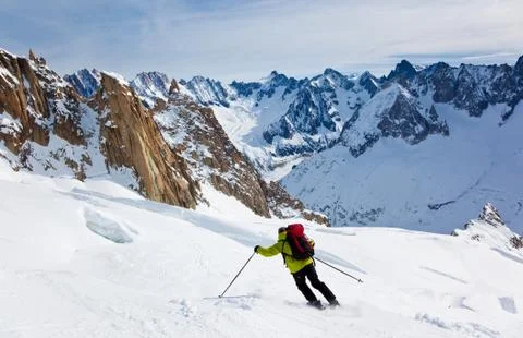 Freeride skier Stock Photos