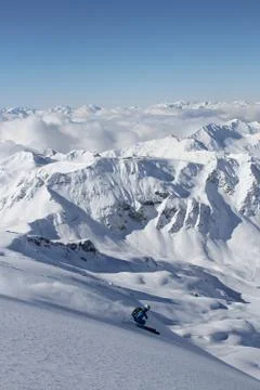 Freeride skier Stock Photos