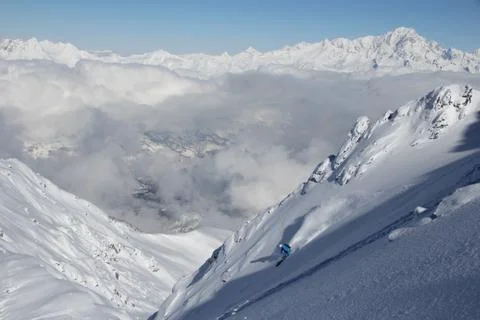 Freeride skier Stock Photos
