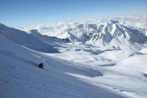 Freeride skier Stock Photos