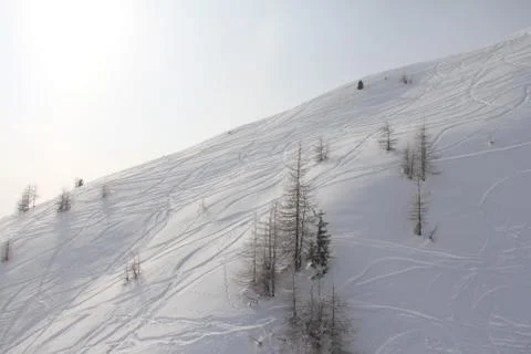 Freeride slope in Soelden Stock-Fotos