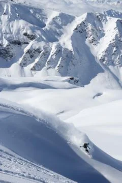 Freeride snowboarder Stock Photos