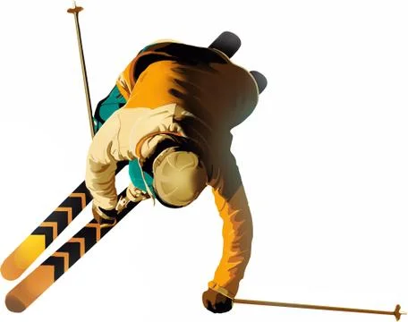 Freerider downhead Stock Illustration