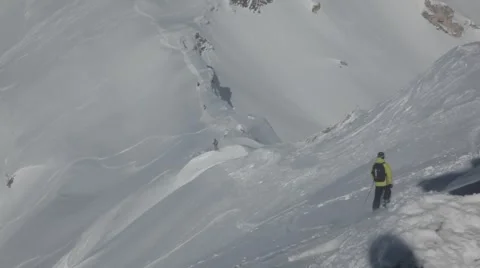 Freerider riding on ridge Stock Footage 46148218