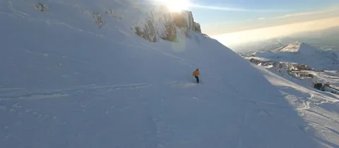 Freerider on skis Video stock 147293727