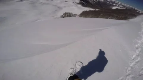 Freerider snowboarder Stock Footage 55352274