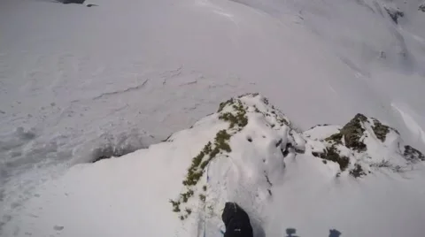 Freerider snowboarder Stock Footage 55352468