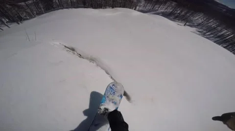 Freerider snowboarder Stock Footage 55354457