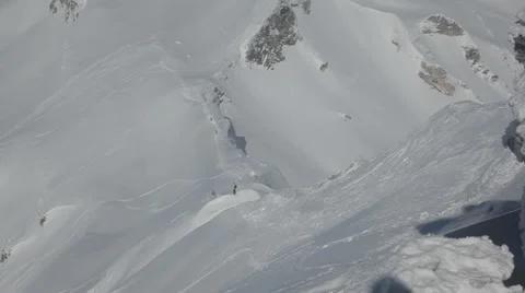 Freeriders go offpiste Stock Footage 46148206