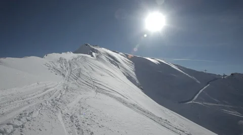 Freeriders on summit Stock Footage 46148369