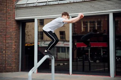 Freerunner in the City Stockfoto's