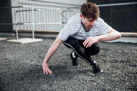 Freerunner on the Rooftops 스톡 사진