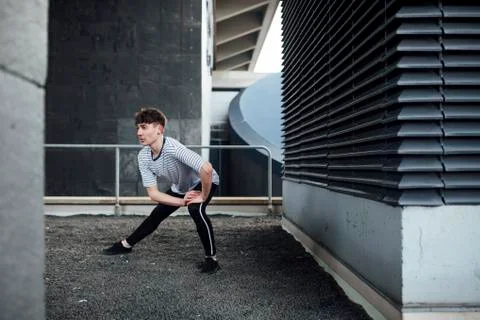 Freerunner on the Rooftops Stock Photos
