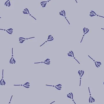 Freesia flower spring glyph vector seamless pattern 스톡 일러스트
