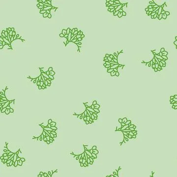 Freesia flower spring line seamless pattern 스톡 일러스트