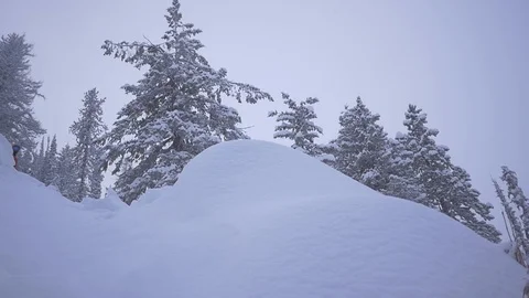 Freestlye Skier Airs Over Camera Stock Footage 122404520