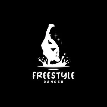 Freestyle breakdance logo Stock Illustration