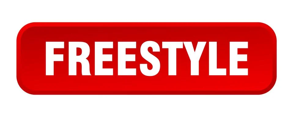 Freestyle button. freestyle square 3d push button 스톡 일러스트