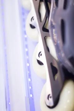 Freestyle inline skates in store Stock Photos