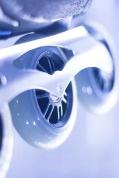 Freestyle inline skates in store Stock Photos