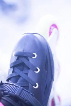 Freestyle inline skates in store Stock Photos